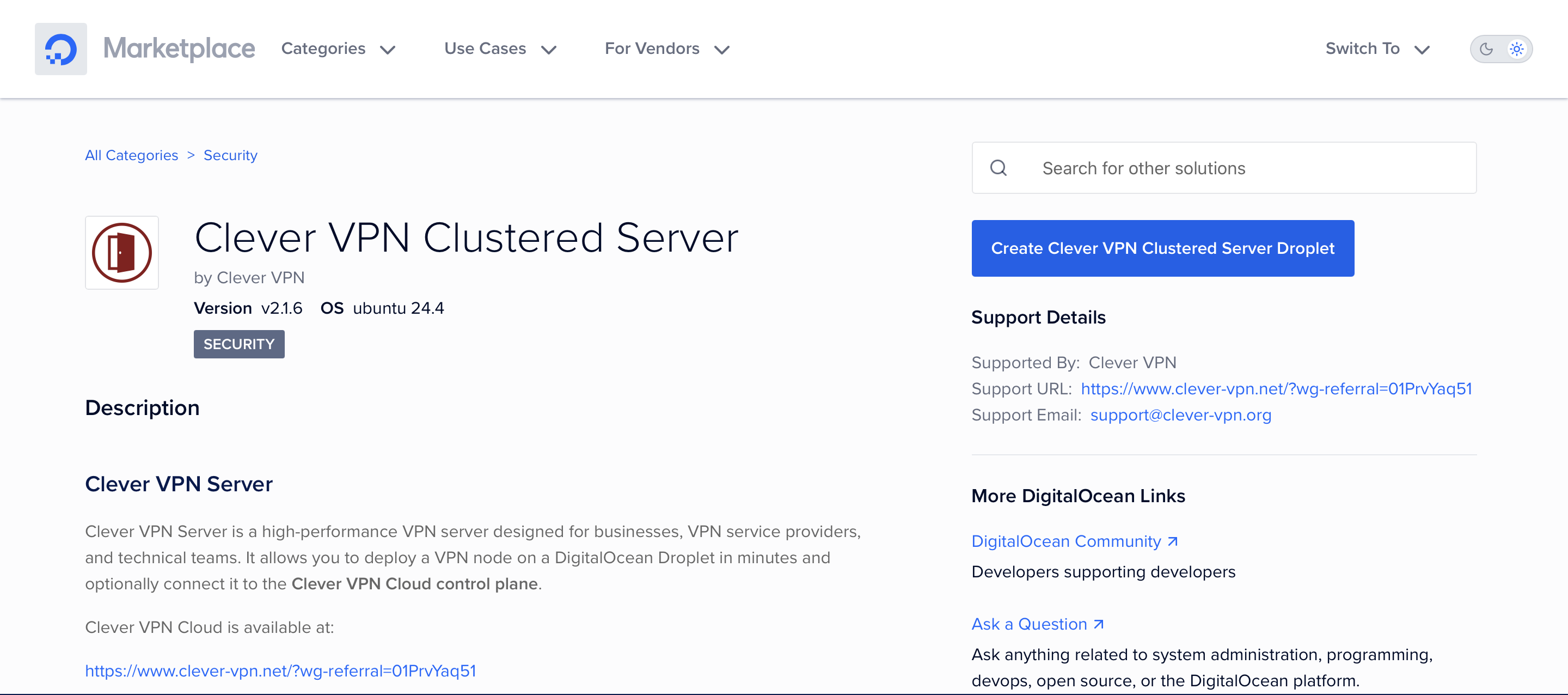 DigitalOcean Marketplace App