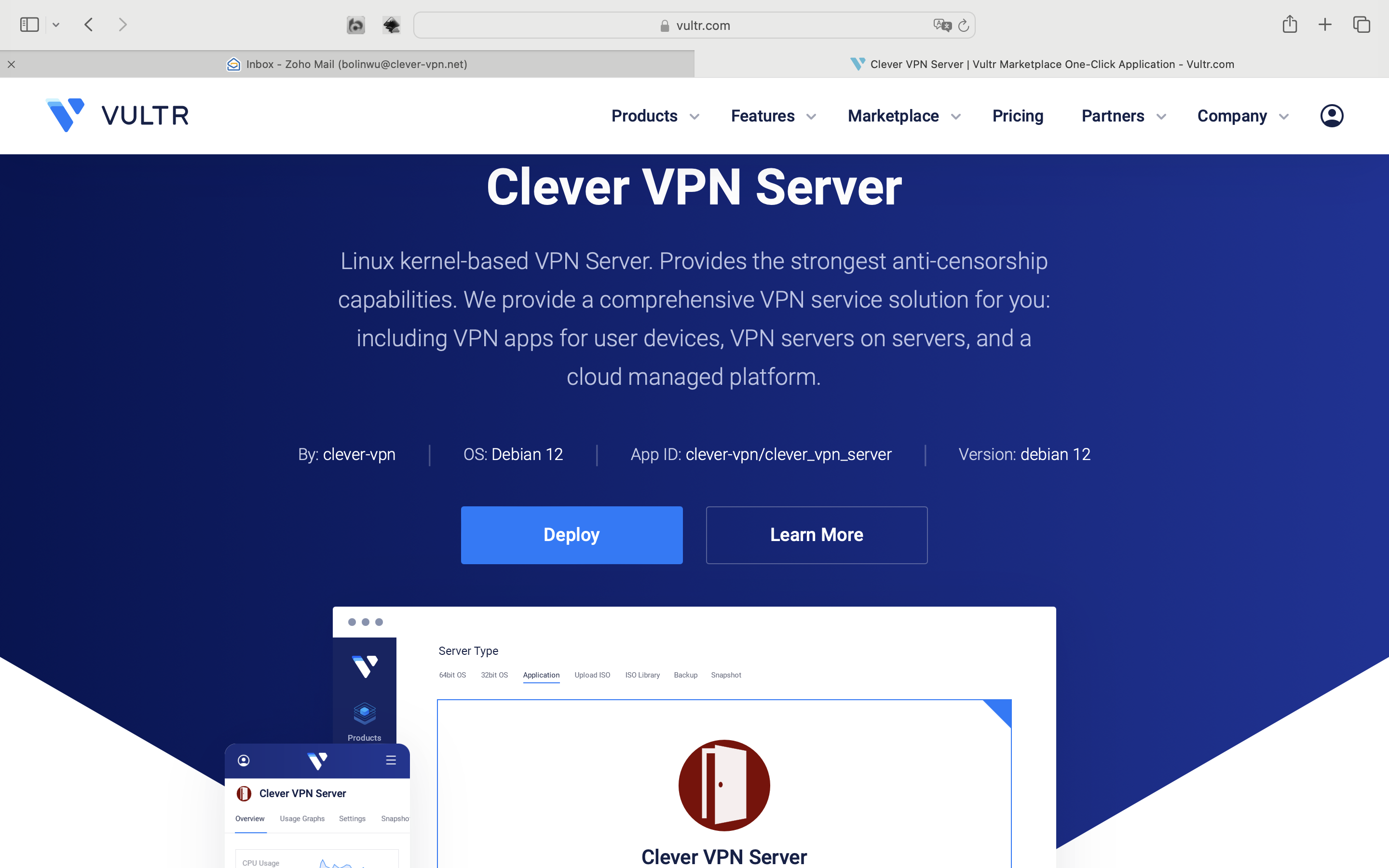 Vultr Marketplace App
